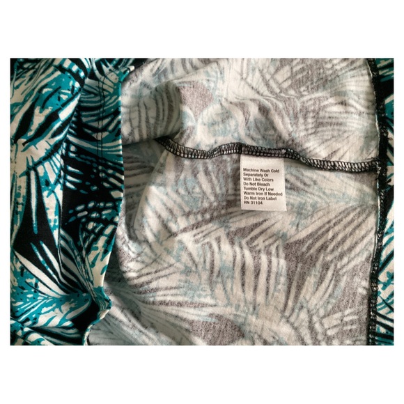 Kim Rogers Short Raglan Sleeve Tie Waist A-Line Dress Blue Black White Size XL - Picture 11 of 15